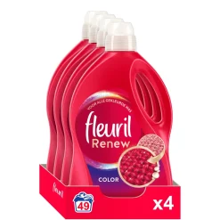 Outlet Fleuril Renew Liquid Color - Vloeibaar Wasmiddel - Voordeelverpakking - 4 X 49 Wasbeurten - 196 Wasbeurten