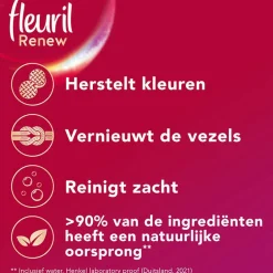 Outlet Fleuril Renew Liquid Color - Vloeibaar Wasmiddel - Voordeelverpakking - 4 X 49 Wasbeurten - 196 Wasbeurten