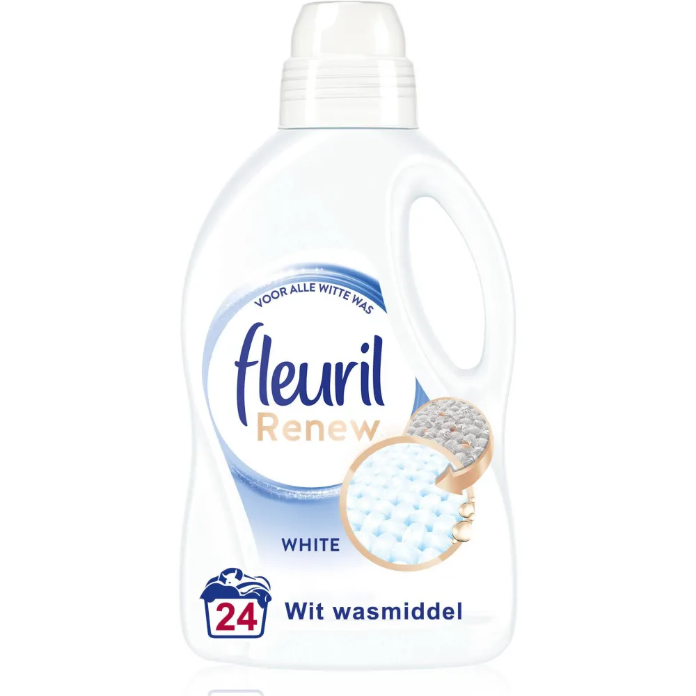 Sale Fleuril Renew Liquid White Vloeibaar Wasmiddel - 4 X 24 Wasbeurten - Voordeelverpakking - 24 Wasbeurten