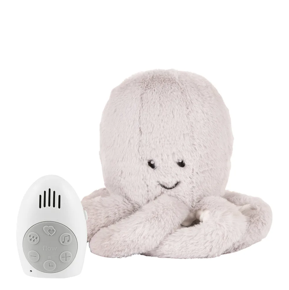 Hartslagknuffel Olly Octopus Grijs - Knuffel 24 Cm|Flow Amsterdam Sale