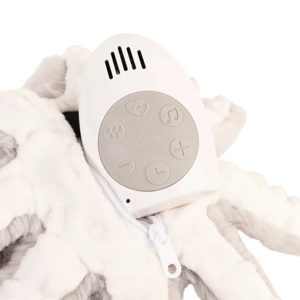 Hartslagknuffel Olly Octopus Grijs - Knuffel 24 Cm|Flow Amsterdam Sale