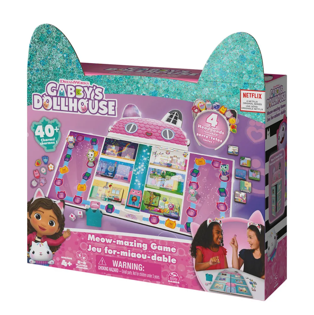 Gabby'S Poppenhuis Gabby'S Bordspel Met 4 Kattenoren-Haarbanden|Gabby's Dollhouse Cheap