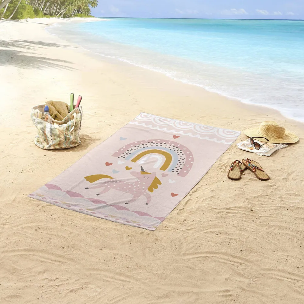 Store Good Morning Kinderstrandlaken (150X75 Cm) Roze