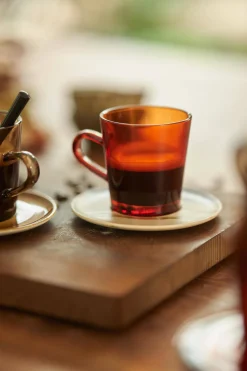 Online HKliving Koffieglas 70'S (O7,7 Cm) (200 Ml) (Set Van 4)