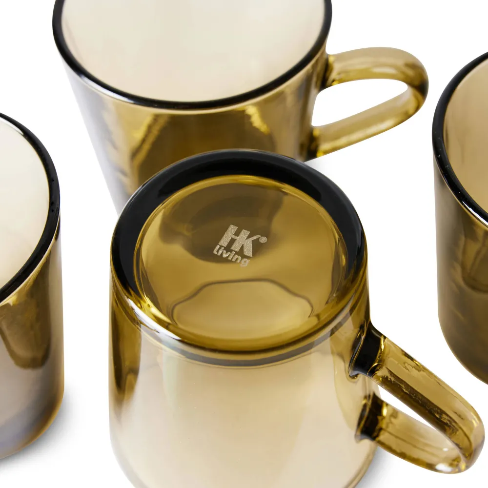 Fashion HKliving Koffieglas 70'S (O7,7 Cm) (200 Ml) (Set Van 4)