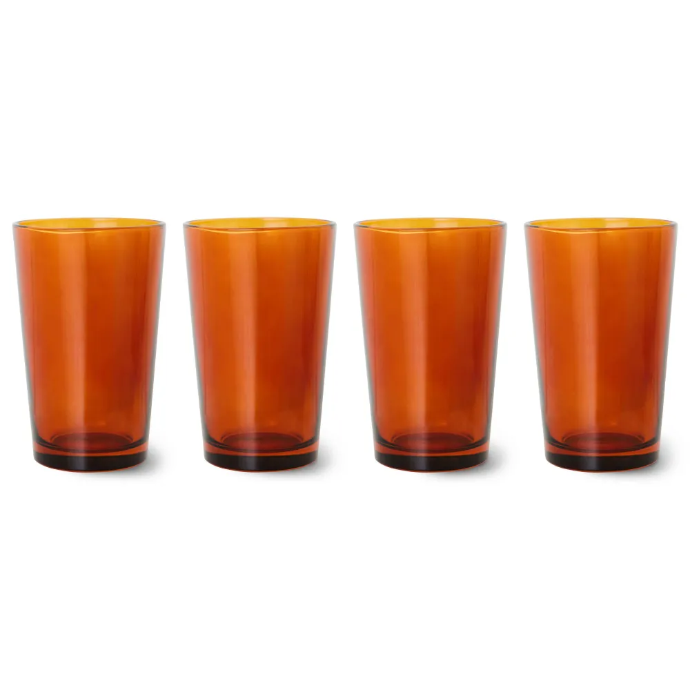 Clearance HKliving Theeglas 70'S (O8,7 Cm) (400 Ml) (Set Van 4)