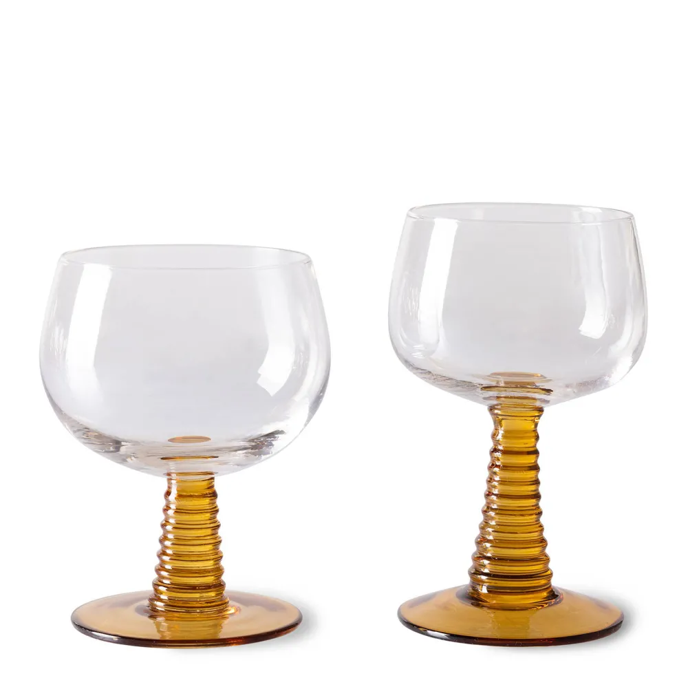 Clearance HKliving Wijnglas Swirl (350 Ml) (O10 Cm)