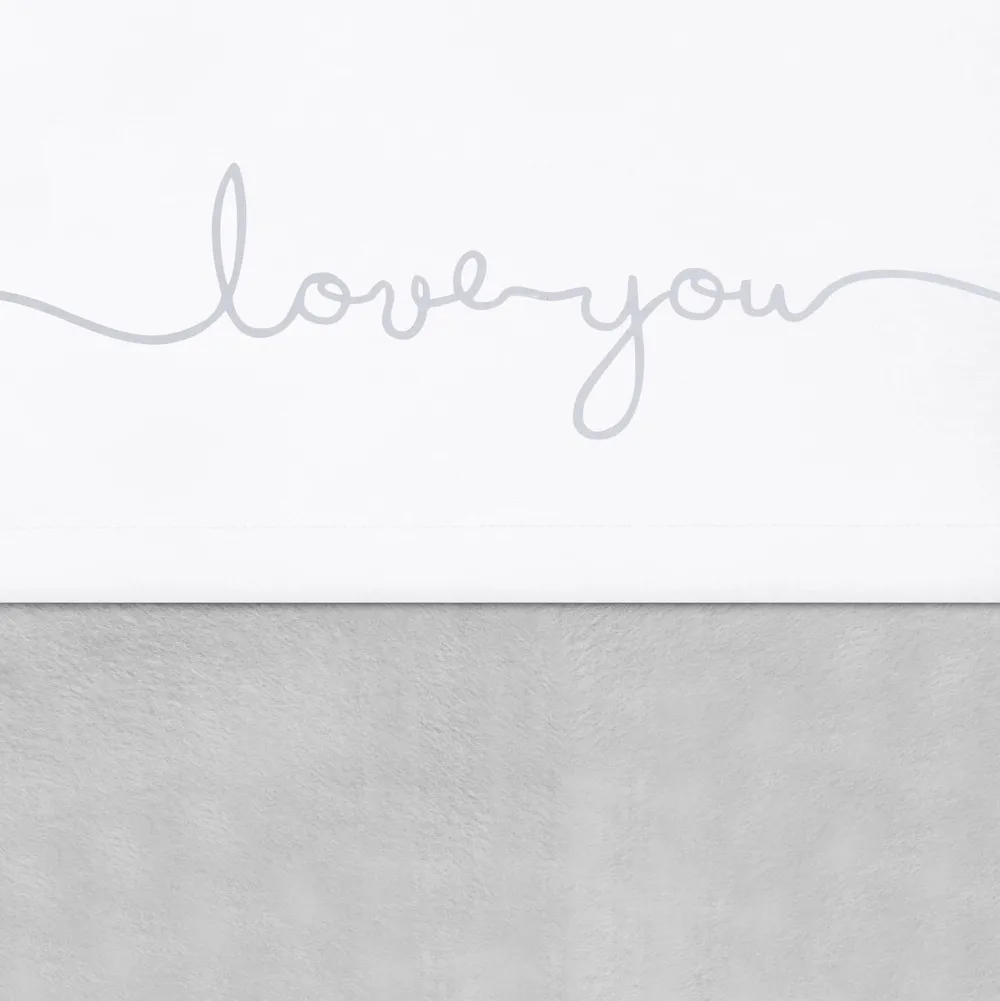 Shop Jollein Baby Ledikantlaken 120X150Cm Love You Grey