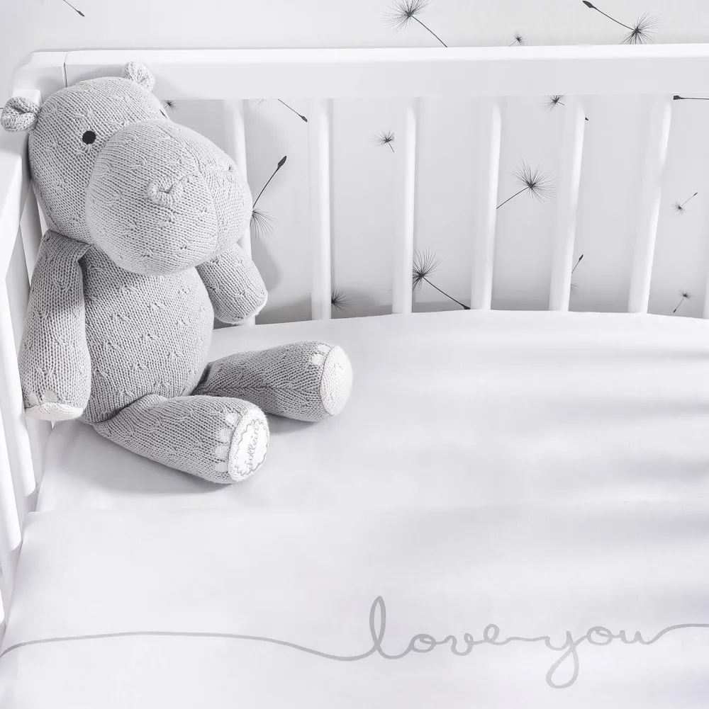 Shop Jollein Baby Ledikantlaken 120X150Cm Love You Grey