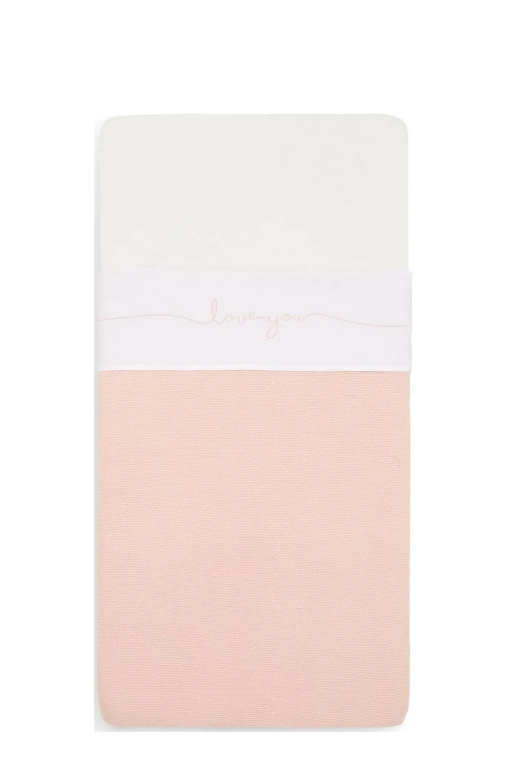 Store Jollein Baby Wieglaken 75X100Cm Love You Pale Pink