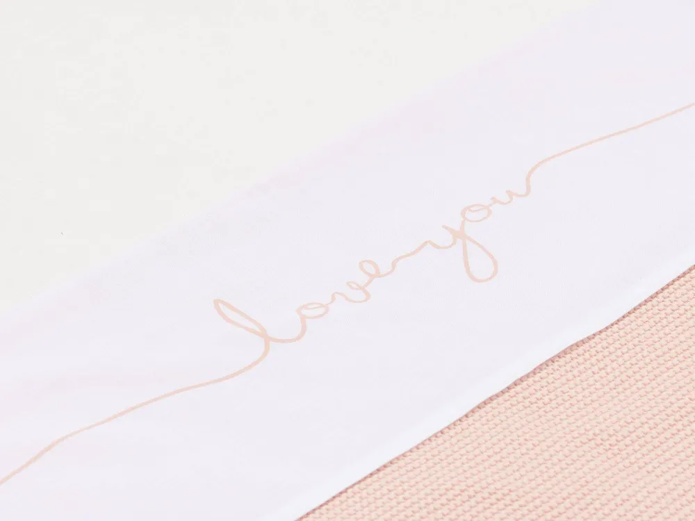 Store Jollein Baby Wieglaken 75X100Cm Love You Pale Pink