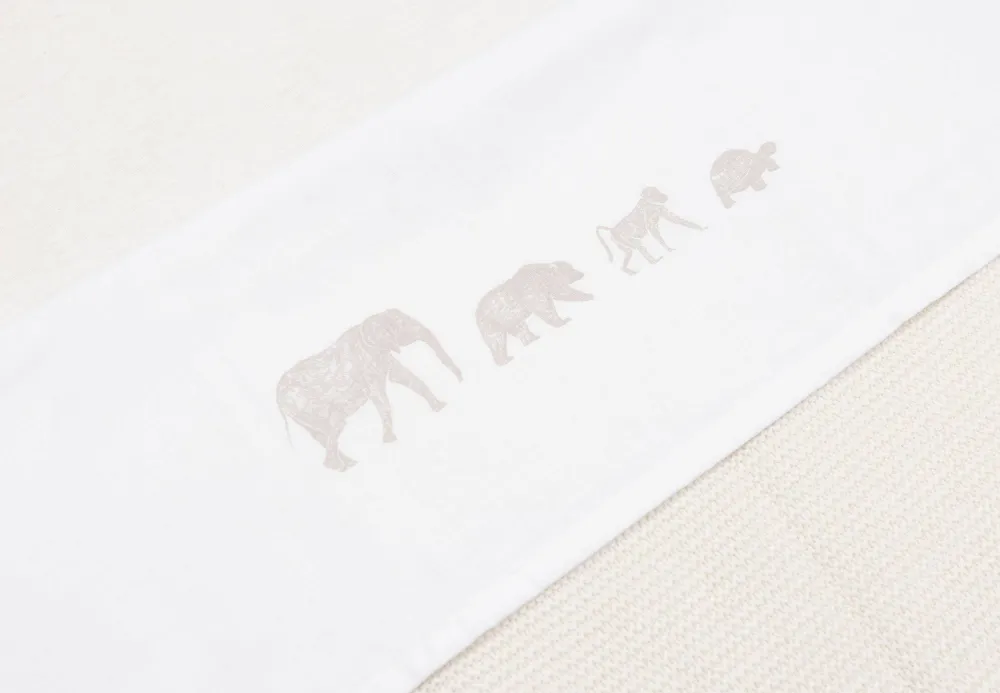 New Jollein Baby Wieglaken 75X100Cm Animals - Nougat