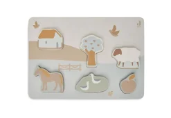 Houten Puzzel 28X10X2Cm Farm Houten Legpuzzel 6 Stukjes|Jollein Shop