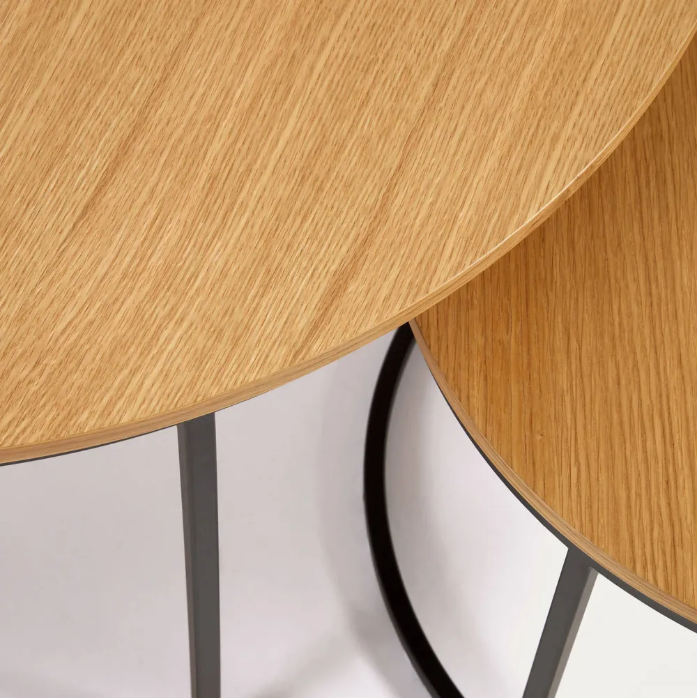 Flash Sale Kave Home Bijzettafel Rond (Set Van 2) Yoanna