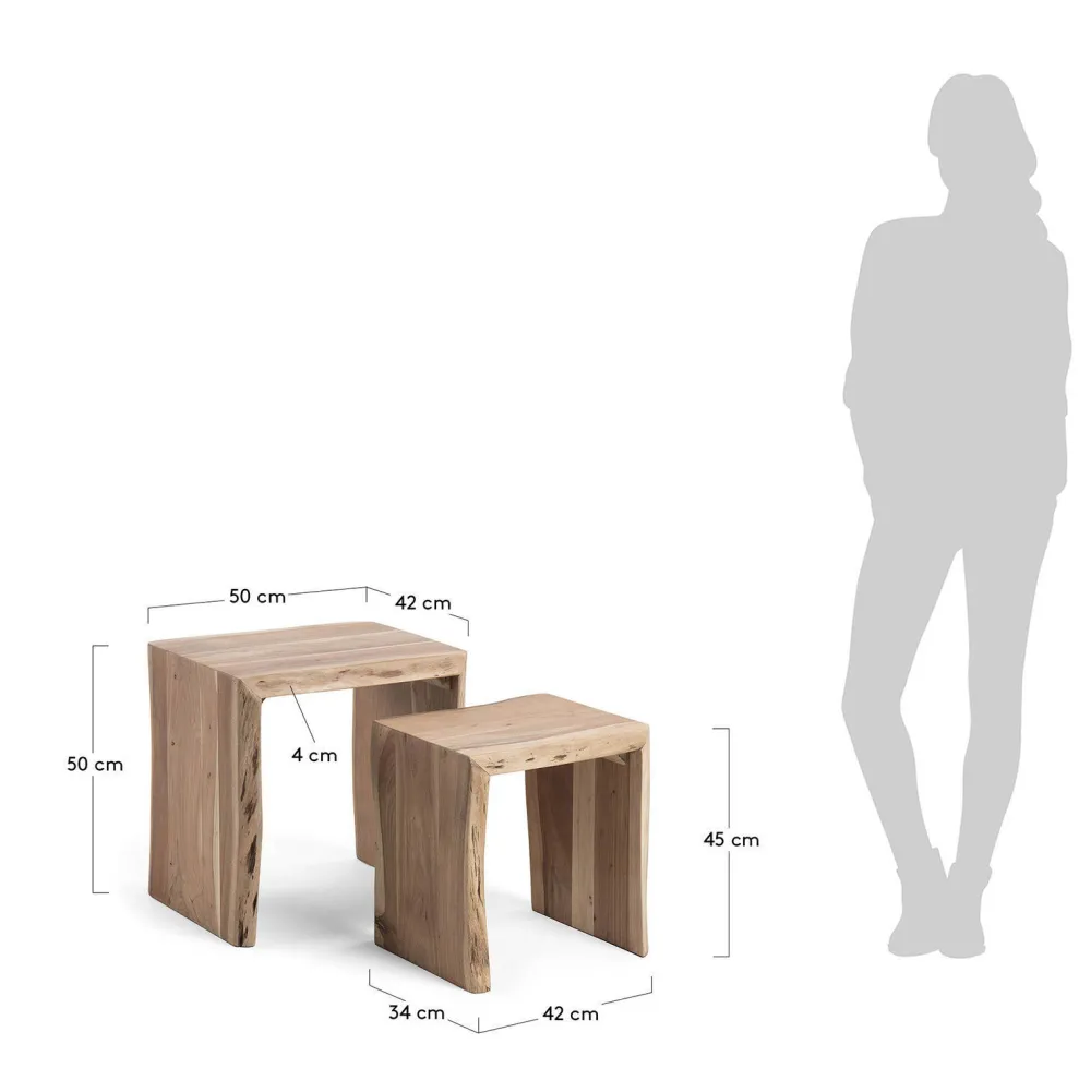 Flash Sale Kave Home Bijzettafel (Set Van 2) Zuleika