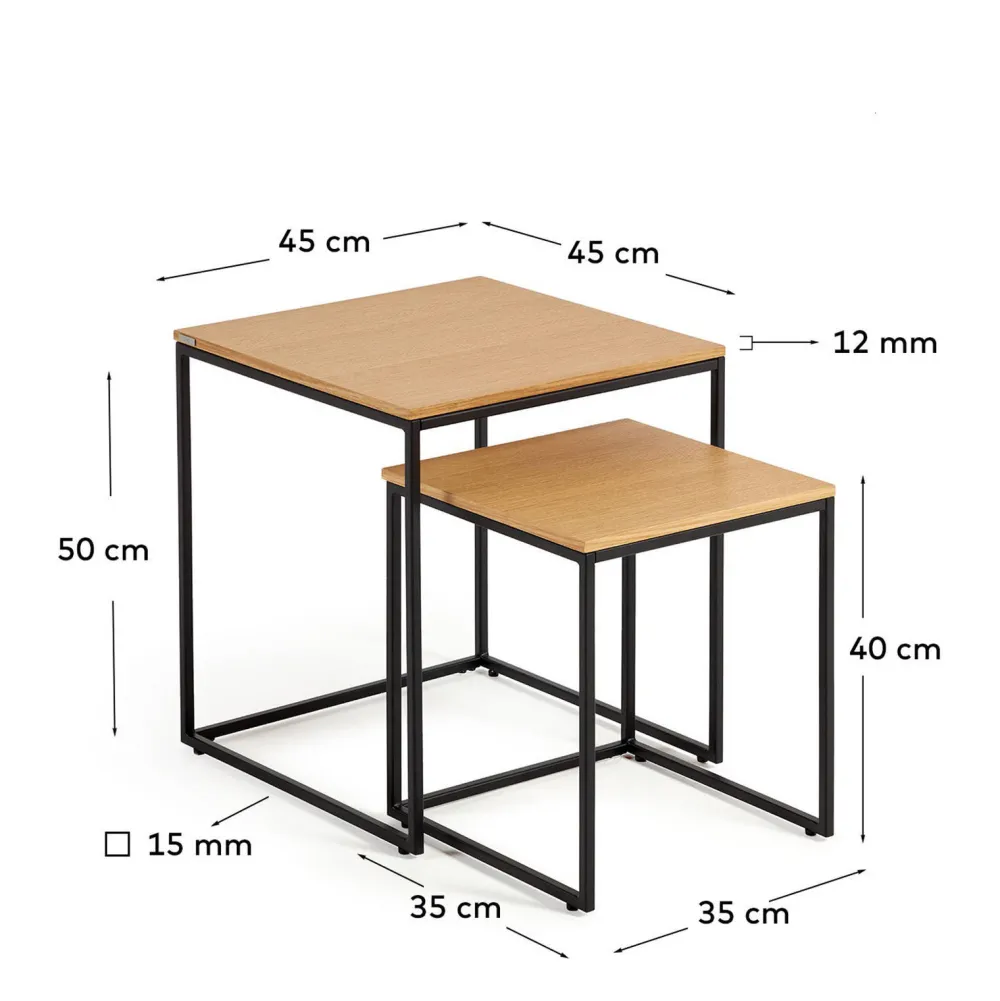 Fashion Kave Home Bijzettafel (Set Van 2) Yoanna