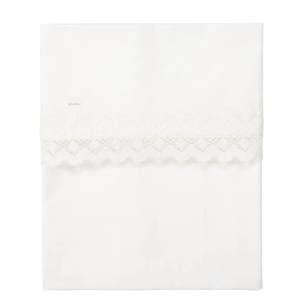 Clearance Koeka Crochet Baby Wieglaken 80X100 Cm Milky