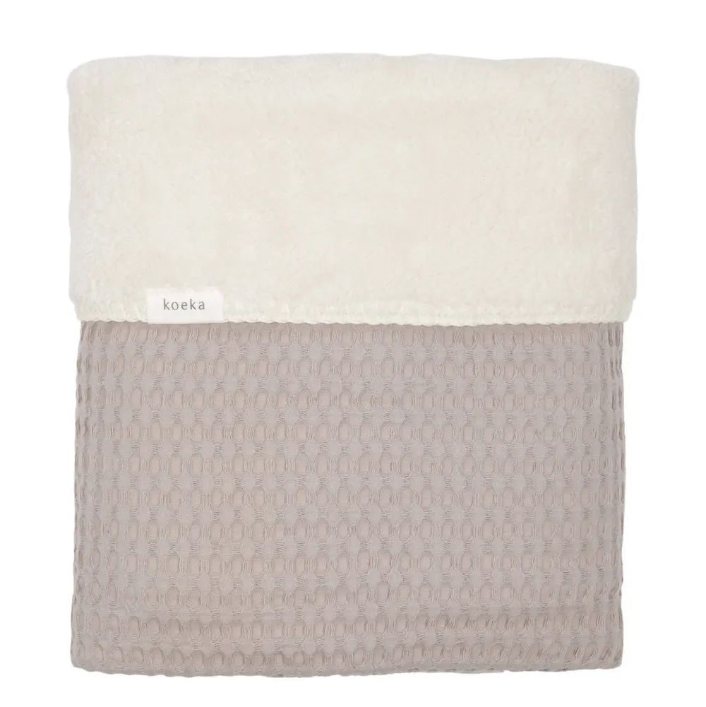 Cheap Koeka Oslo Plaid Wafel En Teddy Clay/Pebble (140X200 Cm)