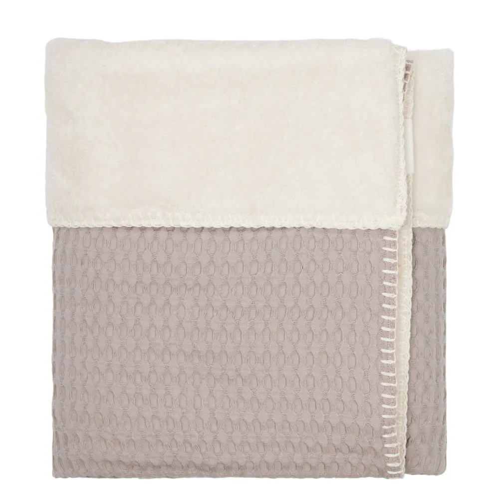 Cheap Koeka Oslo Plaid Wafel En Teddy Clay/Pebble (140X200 Cm)