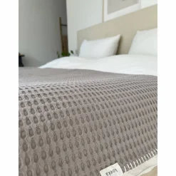 Cheap Koeka Oslo Plaid Wafel En Teddy Clay/Pebble (140X200 Cm)