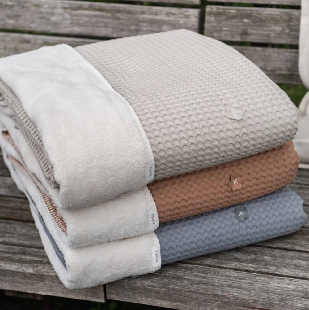 Sale Koeka Oslo Teddy Eenpersoonsdeken Steel Grey/Pebble (200X140 Cm)