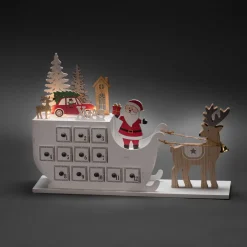 Discount Konstsmide Adventskalender Met Arreslee (Op Batterij Met Timer) (45X31,6 Cm) (3 Led)