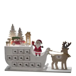 Discount Konstsmide Adventskalender Met Arreslee (Op Batterij Met Timer) (45X31,6 Cm) (3 Led)