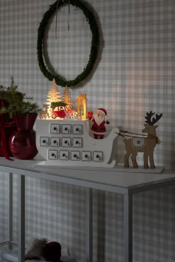 Discount Konstsmide Adventskalender Met Arreslee (Op Batterij Met Timer) (45X31,6 Cm) (3 Led)