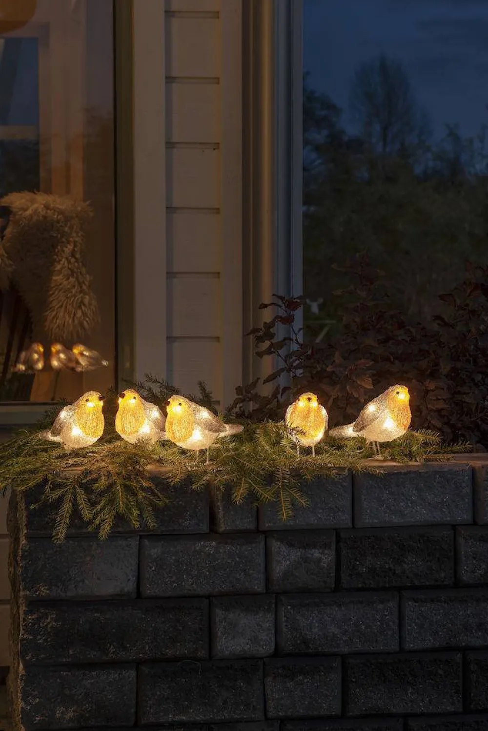 Flash Sale Konstsmide Kerstlichtsnoer Vogels (400 Cm) (5 Vogels) (40 Led) (Rood)