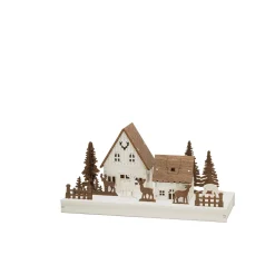 Clearance Konstsmide Silhouet Huis En Reedieren (Op Batterij Met Timer) (14X28 Cm) (6 Led)