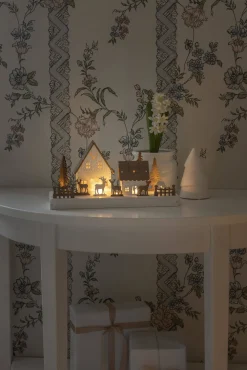 Clearance Konstsmide Silhouet Huis En Reedieren (Op Batterij Met Timer) (14X28 Cm) (6 Led)
