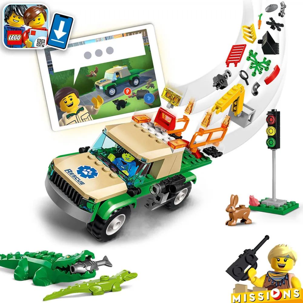 City Wilde Dieren Reddingsmissies 60353|LEGO New