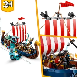 Creator Vikingschip En De Midgaardslang 31132|LEGO Online