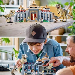 Jurassic World Bezoekerscentrum: T. Rex & Raptor Aanval 76961|LEGO Online