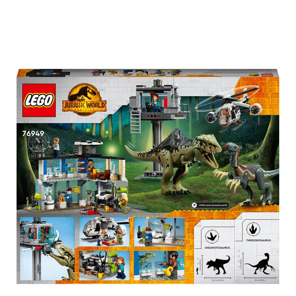 Jurassic World Giganotosaurus & Therizinosaurus Aanval 76949|LEGO Shop
