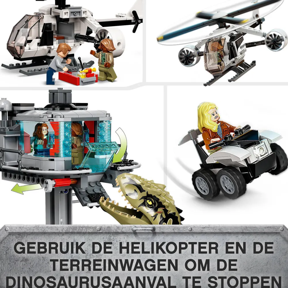 Jurassic World Giganotosaurus & Therizinosaurus Aanval 76949|LEGO Shop