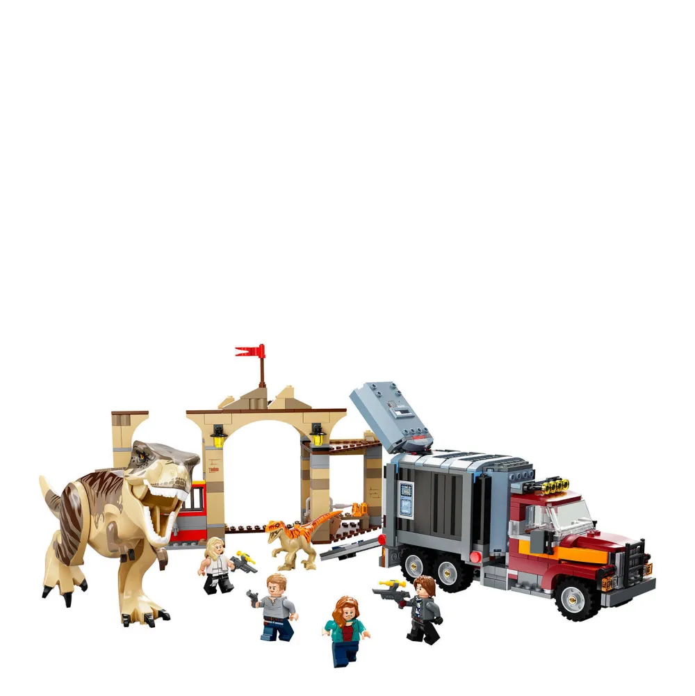 Jurassic World T. Rex & Atrociraptor Dinosaurus Ontsnapping 76948|LEGO Store