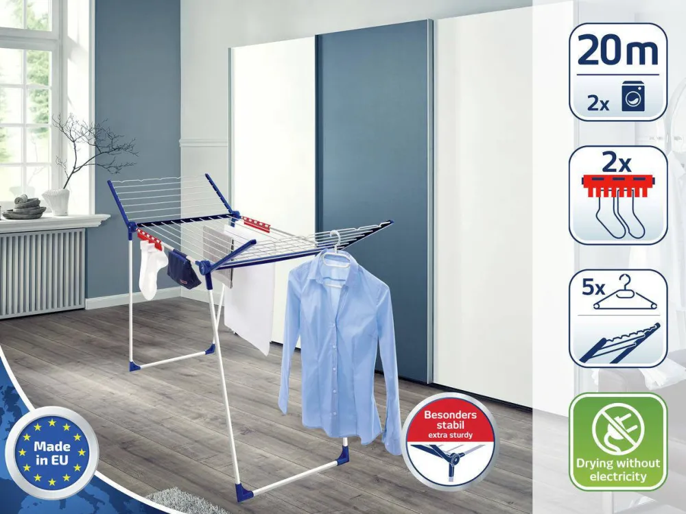 Outlet Leifheit Droogrek Pegasus 200 Solid Comfort - 20 M Drooglengte