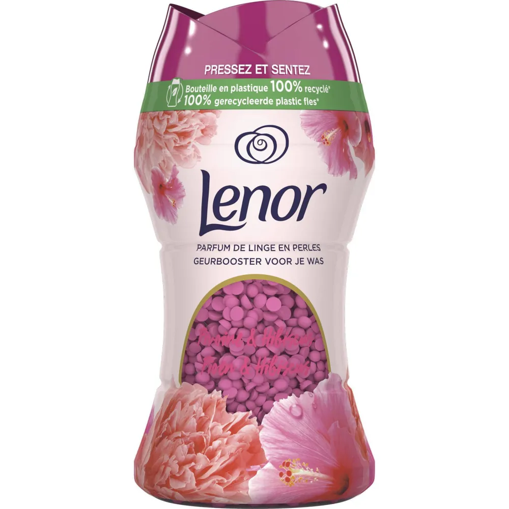 Shop Lenor In-Wash Pioenroos En Hibiscus Geurparels - 6 X 140 Gram