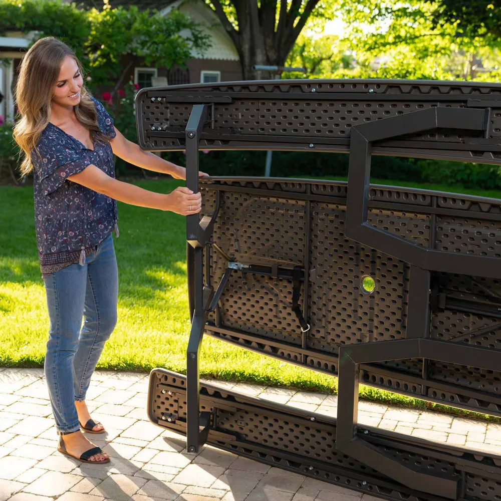 Rough-Cut Opklapbare Picknicktafel|Lifetime Sale