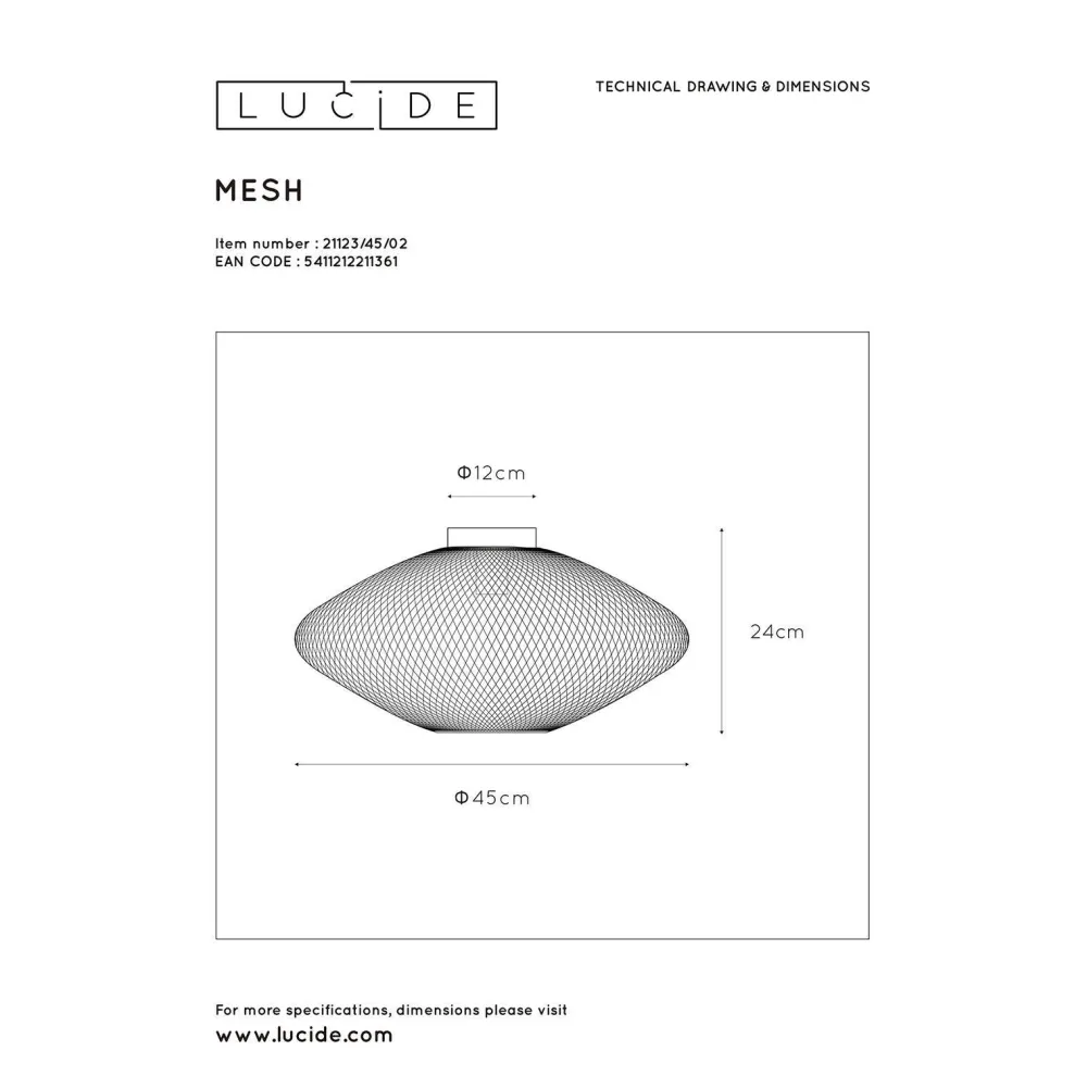 Shop Lucide Plafondlamp Mesh