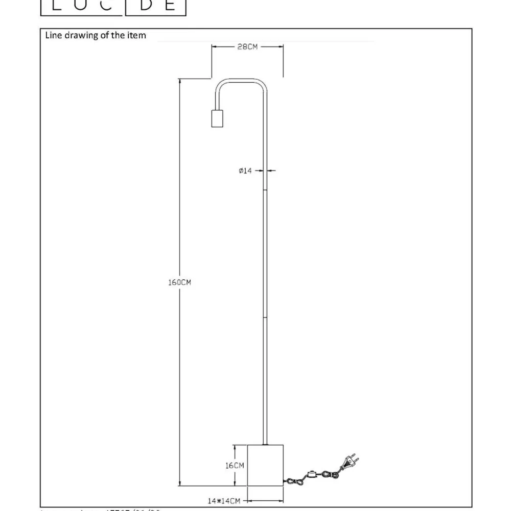 Clearance Lucide Vloerlamp Lorin