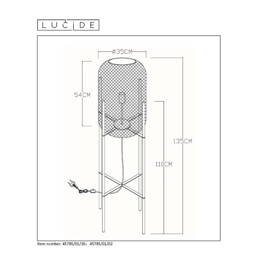 Fashion Lucide Vloerlamp Mesh