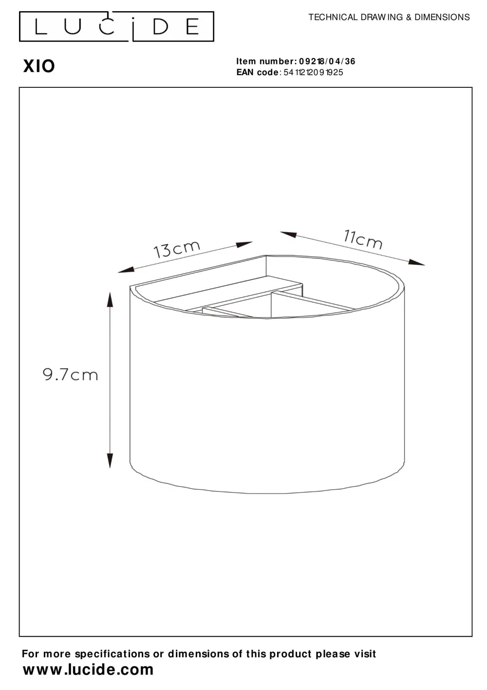 Sale Lucide Wandlamp Xio