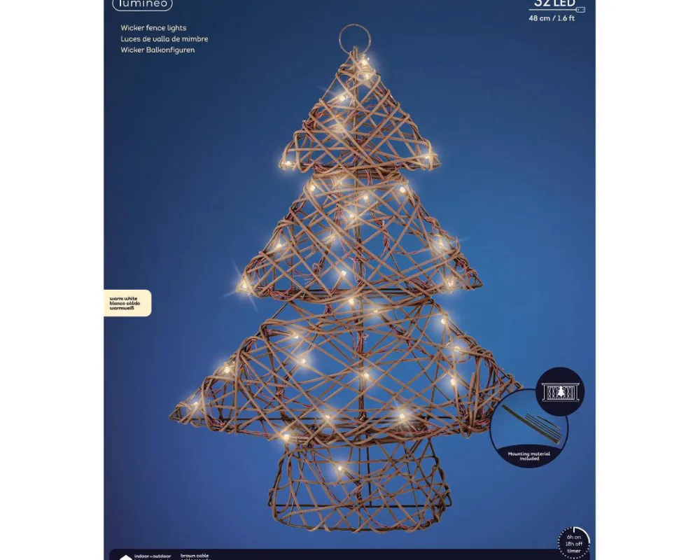 Best Lumineo Wicker Kerstboom (32 Led)