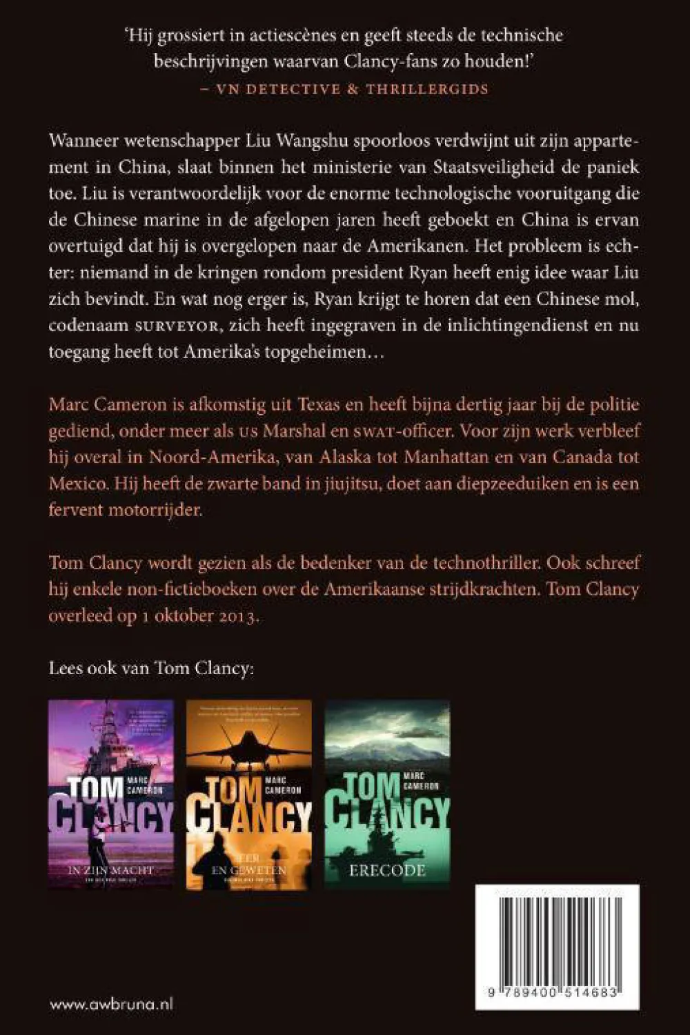 Marc Cameron Jack Ryan: Tom Clancy Schaduw Van De Draak|wehkamp Cheap