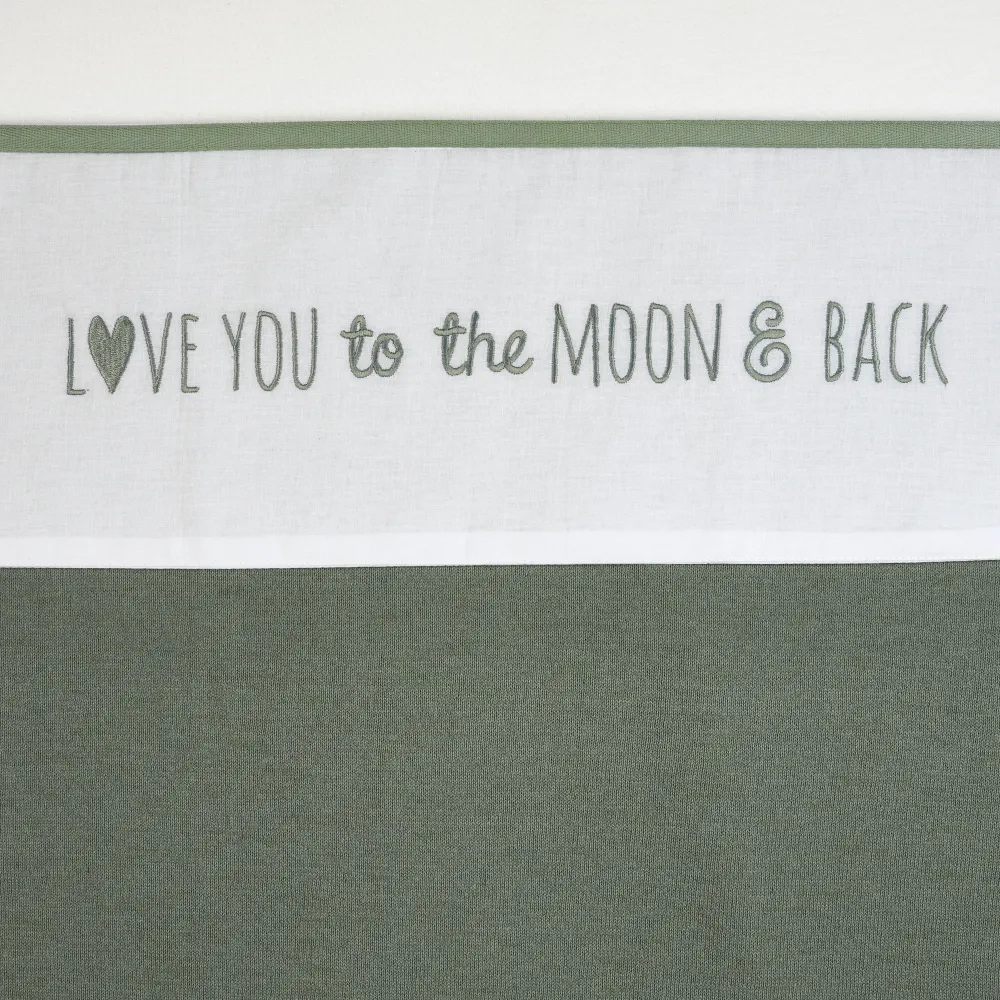 Hot Meyco Baby Ledikantlaken Love You To The Moon & Back 100X150 Cm Forest Green