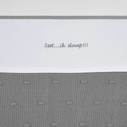 Hot Meyco Baby Ledikantlaken Ssst...Ik Slaap!! 100X150 Grey