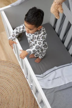 Hot Meyco Baby Ledikantlaken Ssst...Ik Slaap!! 100X150 Grey