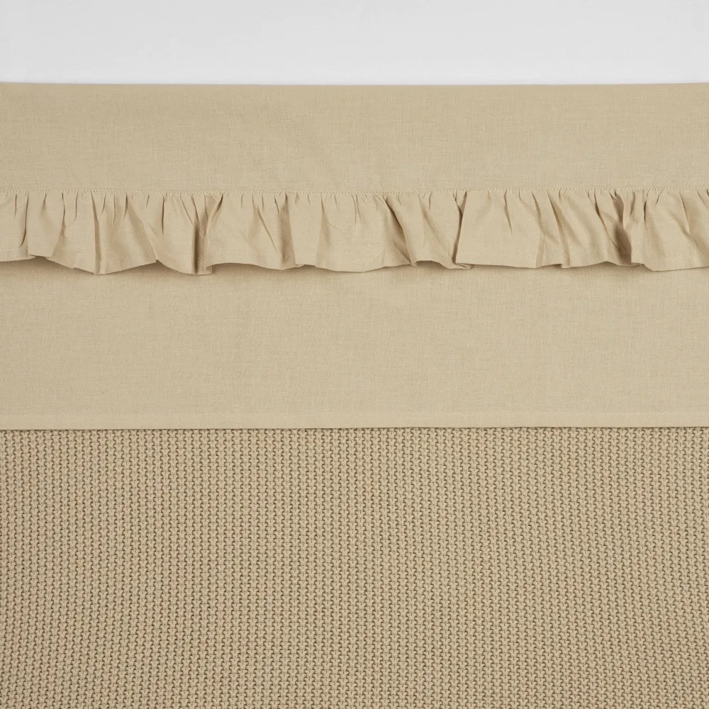 Shop Meyco Baby Ledikantlaken Ruffle 100X150 Sand